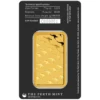 The Perth Mint 100 gram gold bar in blister packaging (back view) – premium quality investment product