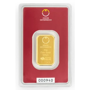 Златно кюлче Austrian Mint от 10 грама в блистер – висококачествен инвестиционен продукт