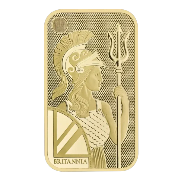 Златно кюлче Britannia 1 тройунция The Royal Mint – обратна страна