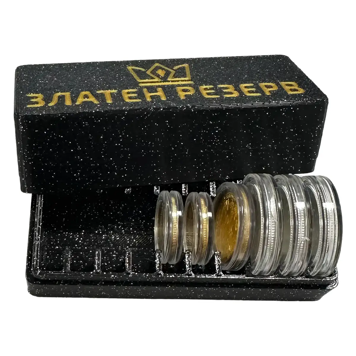 Box for smal coins with coins Gold Reserve Box for smal coins with coins Gold Reserve